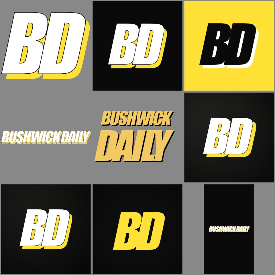 The BD monogram on white, black and yellow grounds, with the full wordmark