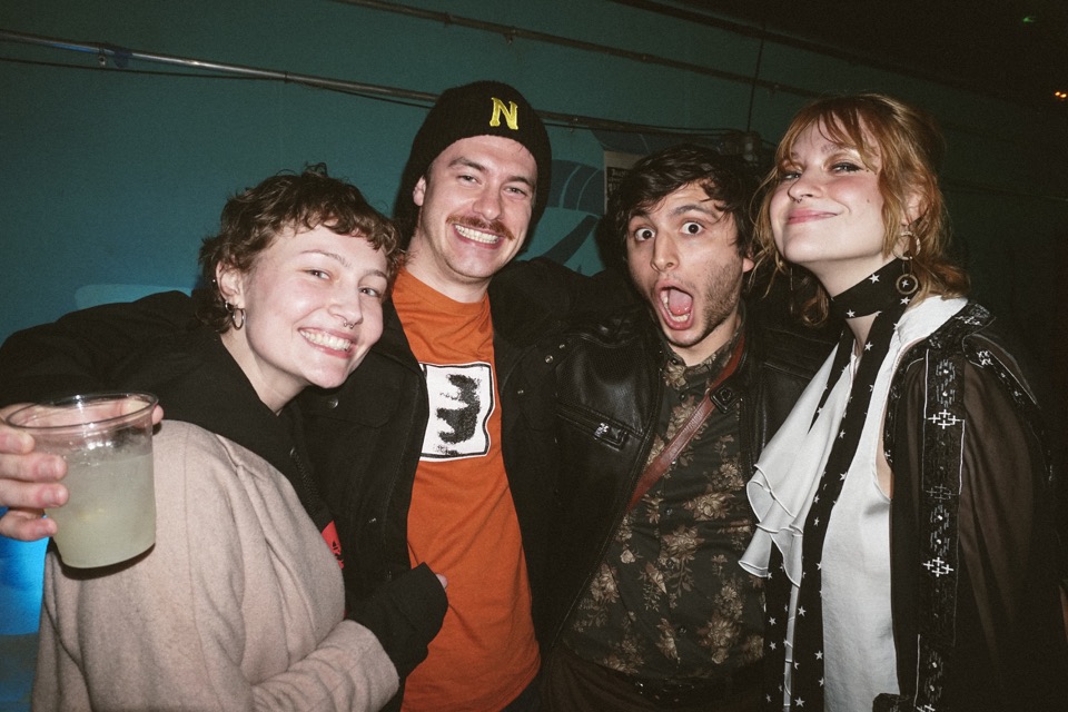 A group of friends posing for the camera