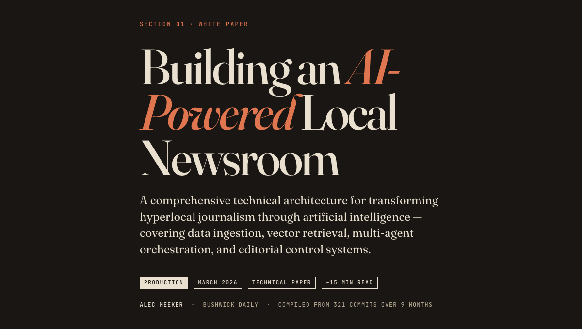 The AI-Powered Local Newsroom, white paper